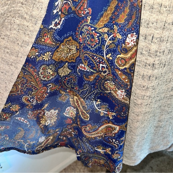 Miss Me Women’s Lace-Like Beaded Cardigan Top Sheer Paisley Insert Large NWOTs - Picture 6 of 14